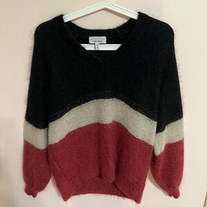 & Other Stories XS Color Block Oversized Jumper
Sweater Mohair Wool Stripe VNeck